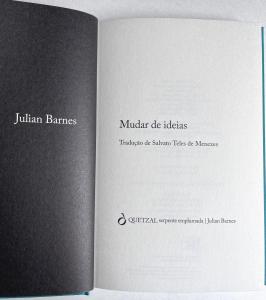 Title Page of Portuguese edition of Changing My Mind by Julian Barnes 