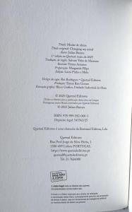 Copyright Page of Portuguese edition of Changing My Mind by Julian Barnes 