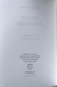 Copyright Page of Swedish translation of Julian Barnes's Changing My Mind