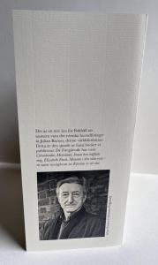 Back Flap of Swedish translation of Julian Barnes's Changing My Mind