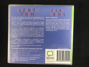 Back of Audio Book for Elizabeth Finch by Julian Barnes