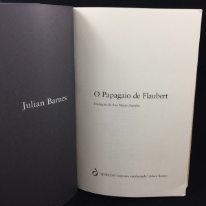 O Papagaio de Flaubert (Quetzal Editores, 1988; Portuguese): Title Page