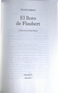 Title Page of the Catalan translation of Flaubert's Parrot by Julian Barnes