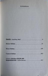 Table of Contents of Flaubert book with essay by Julian Barnes