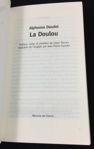 La Doulou (Mercure de France, 2007): Title Page