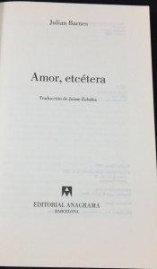 Amor, etcétera (2001; Spanish): Title Page