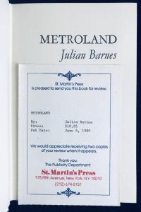 Metroland (St. Martin's Press, 1980; Review Slip)