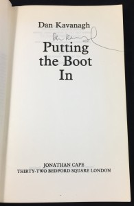 Putting the Boot In Uncorrected Proof (Cape, 1985): Title Page