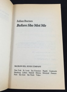 Before She Met Me (McGraw-Hill, 1986): Title Page