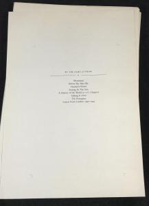 List of Titles Page