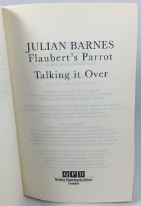 Flaubert's Parrot Talking It Over: Title PAge