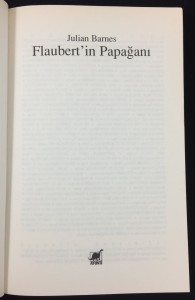 Flaubert’in Papağanı (2001; Turkish): Title Page