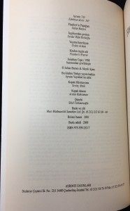 Flaubert’in Papağanı (2001; Turkish): Copyright