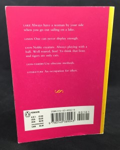 Dictionary of Received Ideas (Syrens, 1994): Back Cover