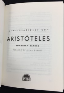 Conversaciones con Aristóteles (Spanish): Title Page