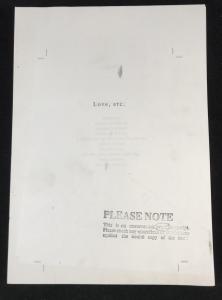 Uncorrected Proof Front Sheet