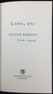 Love, etc (Jonathan Cape, 2000): Title Page