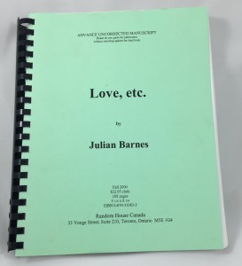 Love, etc Galley Proof: Cover