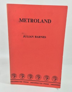 Metroland Proof (Cape, 1980): Cover