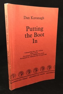 Putting the Boot In Uncorrected Proof (Cape, 1985): Cover