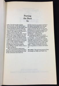 Putting the Boot In Uncorrected Proof (Cape, 1985): Preliminary Page