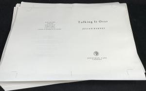Talking It Over | Unbound Proof (Jonathan Cape, 1991; Author's Copy)