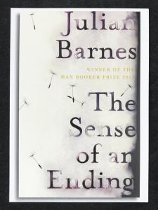 Front of Postcard for The Sense of an Ending by Julian Barnes